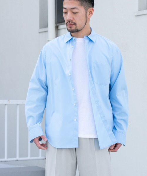 「URBAN RESEARCH ROSSO MEN」 長袖シャツ MEDIUM ライトブルー メンズ_画像4