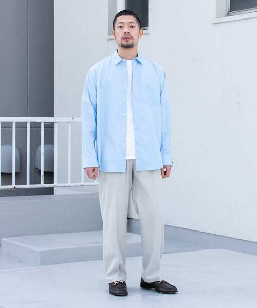 「URBAN RESEARCH ROSSO MEN」 長袖シャツ MEDIUM ライトブルー メンズ_画像5