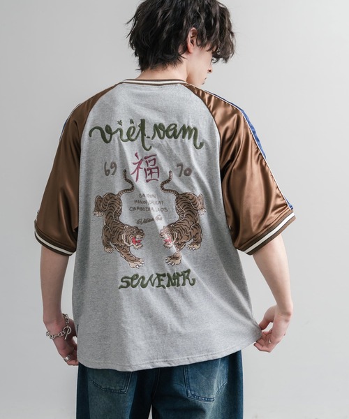 KRIFF MAYER（クリフメイヤー） tシャツ スーベニア虎刺繍スカジャンT