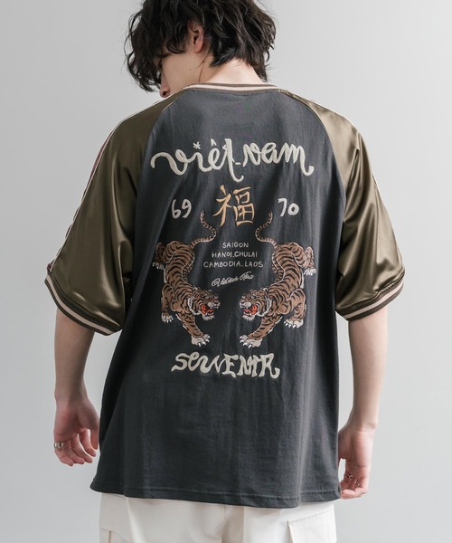 KRIFF MAYER（クリフメイヤー） tシャツ スーベニア虎刺繍スカジャンT