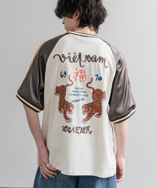 KRIFF MAYER（クリフメイヤー） tシャツ スーベニア虎刺繍スカジャンT