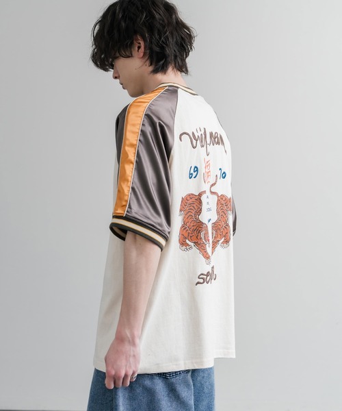 KRIFF MAYER（クリフメイヤー） tシャツ スーベニア虎刺繍スカジャンT