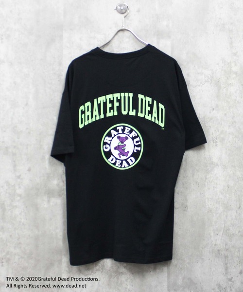 【GRATEFUL DEAD】ロゴ Tシャツ ブラック/刺繍/FREE Grateful Dead（グレイトフル・デッド） tシャツ BIG 半袖Tシャツ