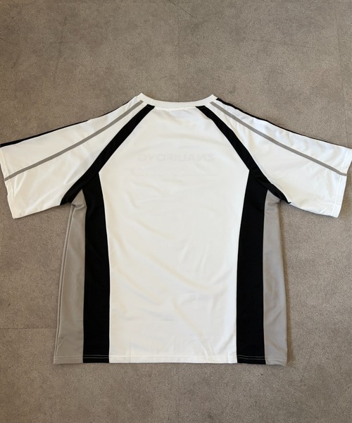 link lot tシャツ Y2Kラグランスリーブ半袖ロゴモノトーンTシャツ