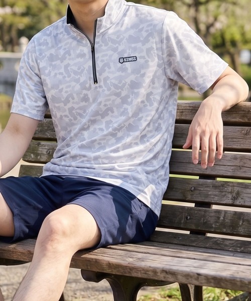 K-SWISS（ケースイス） tシャツ 「K-SWISS/ケースイス」カモフラ