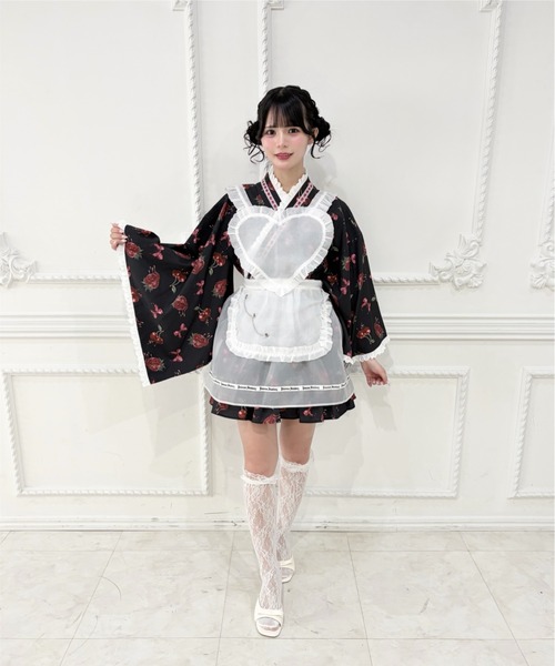 Jamie エーエヌケー 浴衣 ハートエプロンゴシック苺浴衣ドレス