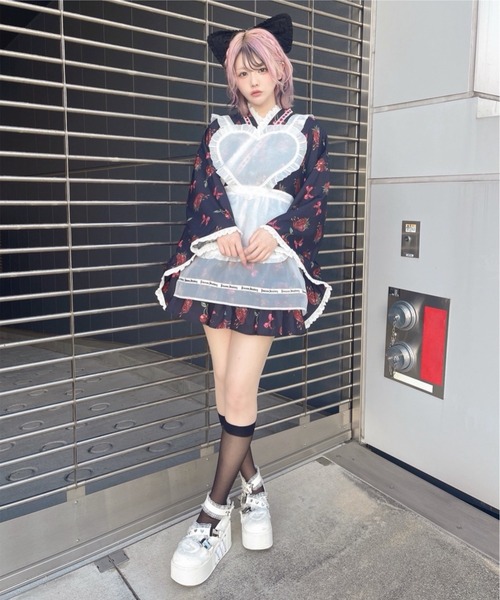 Jamie エーエヌケー 浴衣 ハートエプロンゴシック苺浴衣ドレス