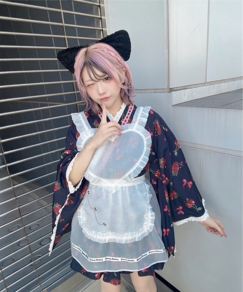 Jamie エーエヌケー 浴衣 ハートエプロンゴシック苺浴衣ドレス