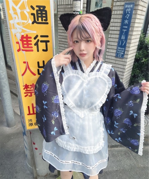 Jamie エーエヌケー 浴衣 ハートエプロンゴシック苺浴衣ドレス
