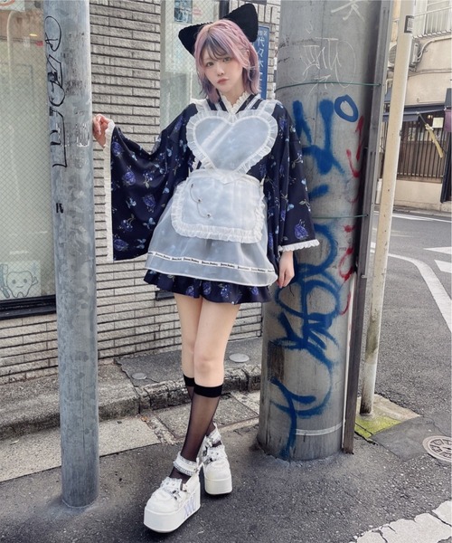 Jamie エーエヌケー 浴衣 ハートエプロンゴシック苺浴衣ドレス