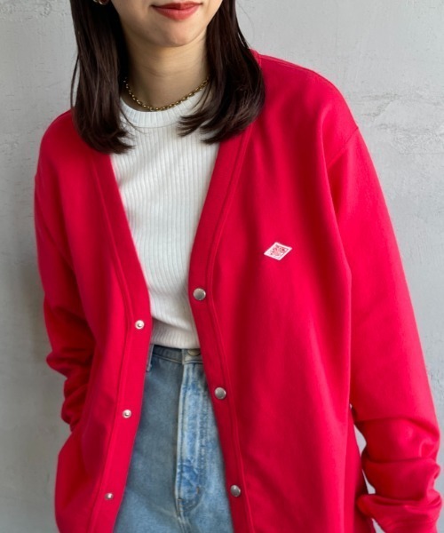 Danton（ダントン） カーディガン 40 レッド レディース : ZOZOTOWN