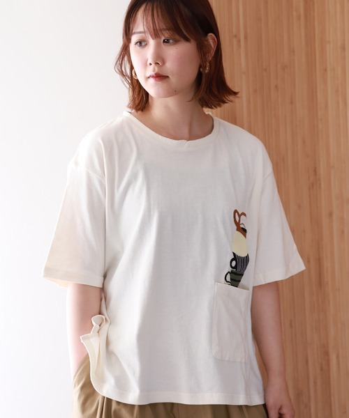 Emago（イマゴ） tシャツ 半袖 マグカップ刺繍T レディース : ZOZOTOWN 
