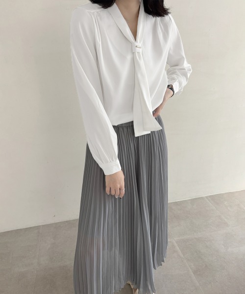 「Miniministore」 長袖ブラウス L ブルー レディース_画像3