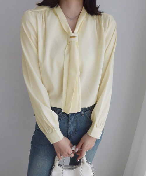 「Miniministore」 長袖ブラウス L ブルー レディース_画像8