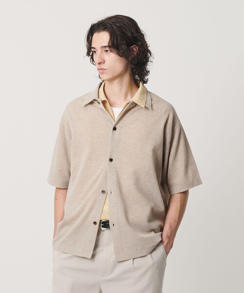 BEAUTY＆YOUTH UNITED ARROWS シャツ 半袖 KNITEE リネンブレンド