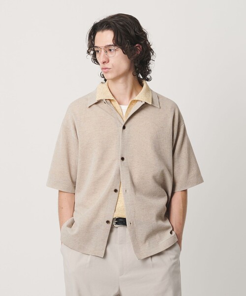 BEAUTY＆YOUTH UNITED ARROWS シャツ 半袖 KNITEE リネンブレンド