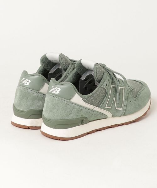 「New Balance」 ローカットスニーカー 24cm グリーン レディース_画像2