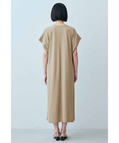 「IEDIT」 半袖ワンピース LARGE ネイビー レディース_画像6
