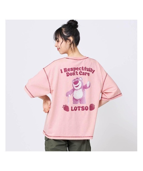 Disney（ディズニー） tシャツ 半袖 配色ステッチプリントTシャツ