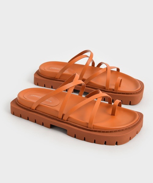 CHARLES ＆ KEITH サンダル ストラッピー クリートソール