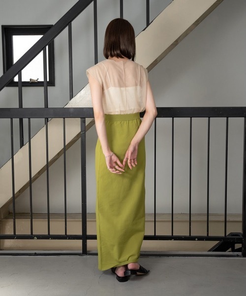 Amiur（エミレ） ロング スカート front slit long tight skirt