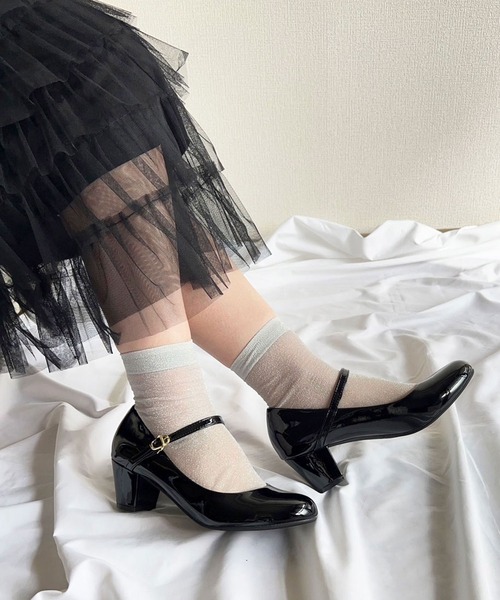 lus.(ラスドット) パンプス ラウンドトゥストラップ付きパンプス 5.5 lus.(ラスドット) パンプス ラウンドトゥストラップ付きパンプス 5.5