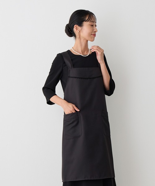CARETTE（カレット） エプロン ご葬儀に使えるブラックエプロン「喪服