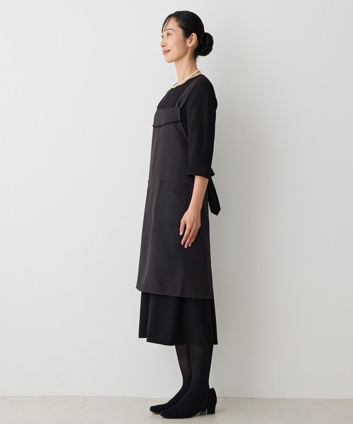 CARETTE（カレット） エプロン ご葬儀に使えるブラックエプロン「喪服