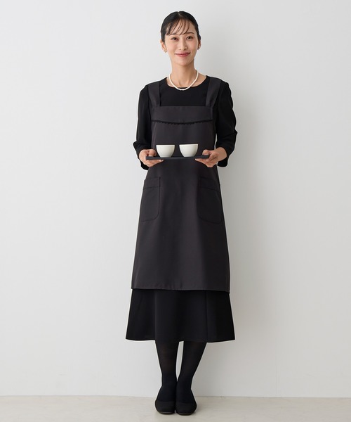 CARETTE(カレット) エプロン ご葬儀に使えるブラックエプロン「喪服 CARETTE(カレット) エプロン ご葬儀に使えるブラックエプロン「喪服