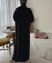 ワンピース 「サイズ展開あり」フィンガータートルニットロング