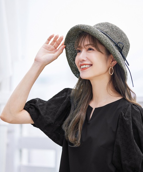 ブラウス シャツ 「2TYPE/総レース・袖レース」パンチングレースパフスリーブチュニックブラウス レディース Tiaclasse ブラウス シャツ 「2TYPE/総レース・袖レース