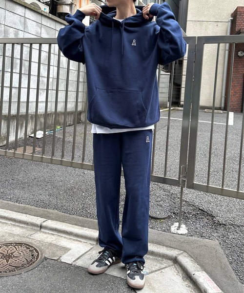 KEFワッペン　ネイビージャージ ALAND スウェットパンツ ジャージ 「UNISEX」ALAND／ワッペン