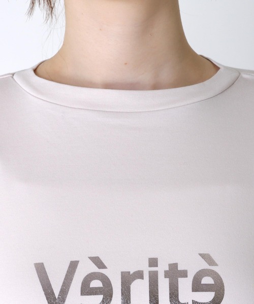 Jines tシャツ 箔プリントスムースワイドプルオーバーカットソー