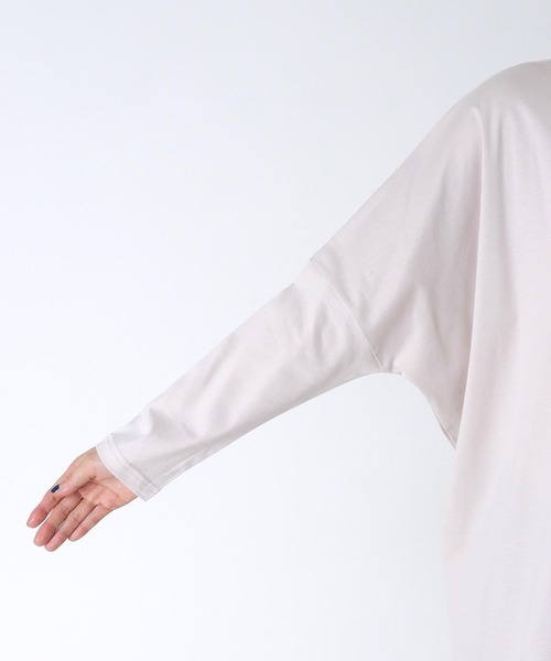 tシャツ 箔プリントスムースワイドプルオーバーカットソー レディース Jines tシャツ 箔プリントスムースワイドプルオーバーカットソー