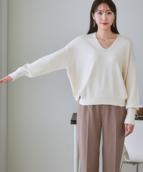 7days Life Styling ニット セーター 「パチパチしにくい」前後