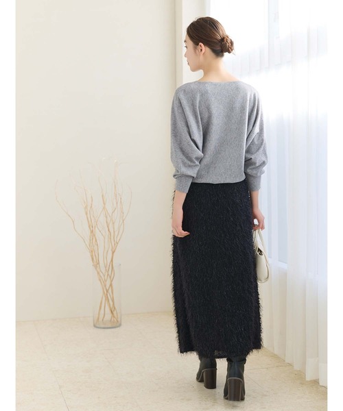 Edit Sheen（エディットシーン） スカート ラメフェザーヤーンニット
