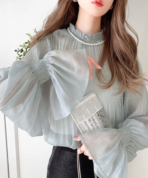 classicalelf ブラウス シャツ 大人の魅力溢れるシアートップス