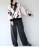 パンツ ベーシック ワイドパンツ レディースの詳細画像2
