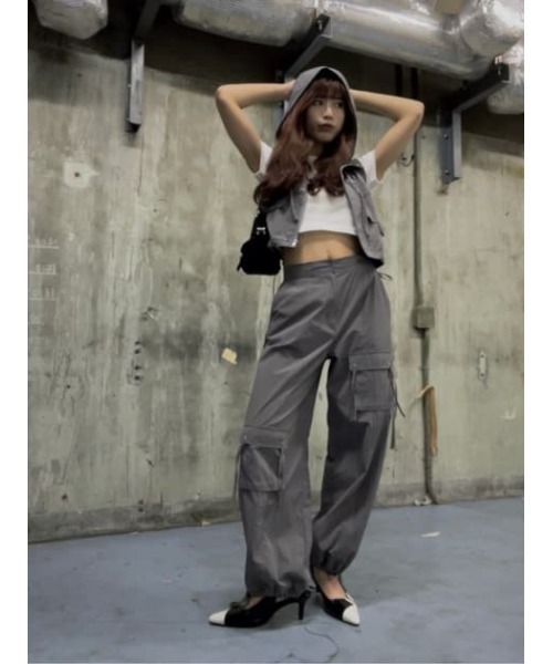 LAGUA GEM カーゴパンツ DROP STRING パンツ レディース