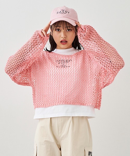 アンサンブル ニットスパンコールプルオーバーTシャツセット キッズ 