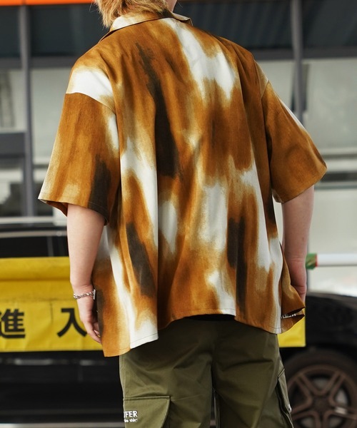 MM　Séfr 半袖シャツ L イエロー 古着 60年代 アロー Arrow 半袖 オープンカラー シャツ USA製