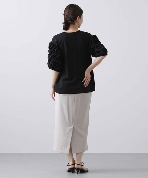 Gready Brilliant 半袖 カットソー レース ブラック Gready Brilliant tシャツ 袖3Dレースロゴカットソー