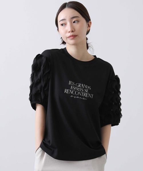 Gready Brilliant tシャツ 袖3Dレースロゴカットソー