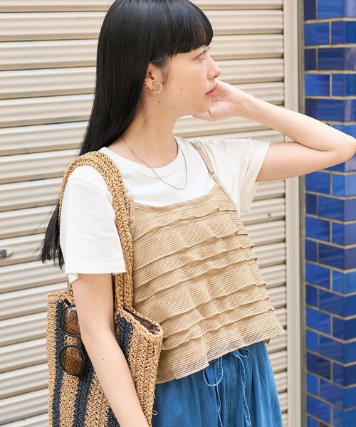 FREAK'S STORE（フリークスストア） キャミソール カットメッシュ 2way