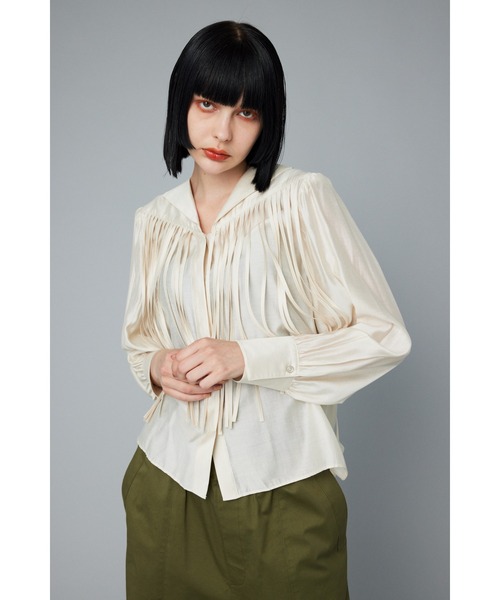 HeRIN.CYE ブラウス シャツ Fringe tops フリンジトップス レディース