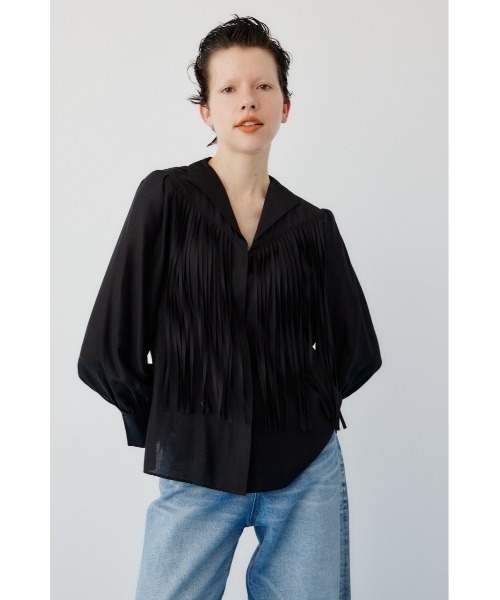 ブラウス シャツ Fringe tops  フリンジトップス レディース
