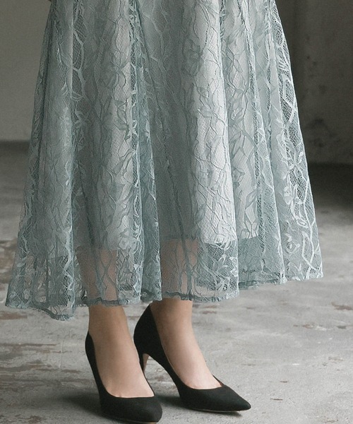 GIRL DRESS FOR NOW パーティードレス ドレス パフスリーブ総レース