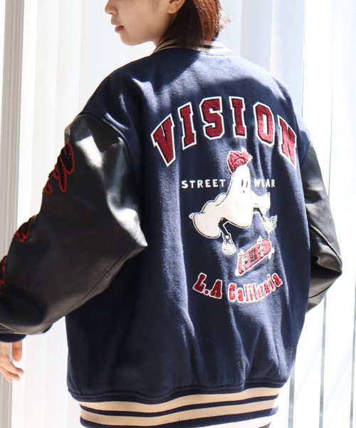 VISION STREET WEAR ゴーストデザイン スタジャン VISION STREET WEAR スタジャン 「VISION WEAR/ヴィジョンストリート