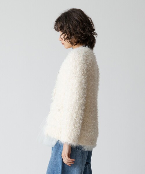 allureville カーディガン テープシャギーカーディガン レディース  