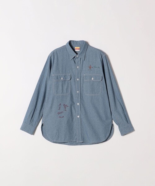 SHIPS for women / シップスウィメン 【SHIPS any別注】PAYDAY:〈洗濯機可能〉メモリアル ステッチ シャンブレー シャツ PAYDAY ブラウス シャツ 「SHIPS any別注」PAYDAY:「洗濯機可能